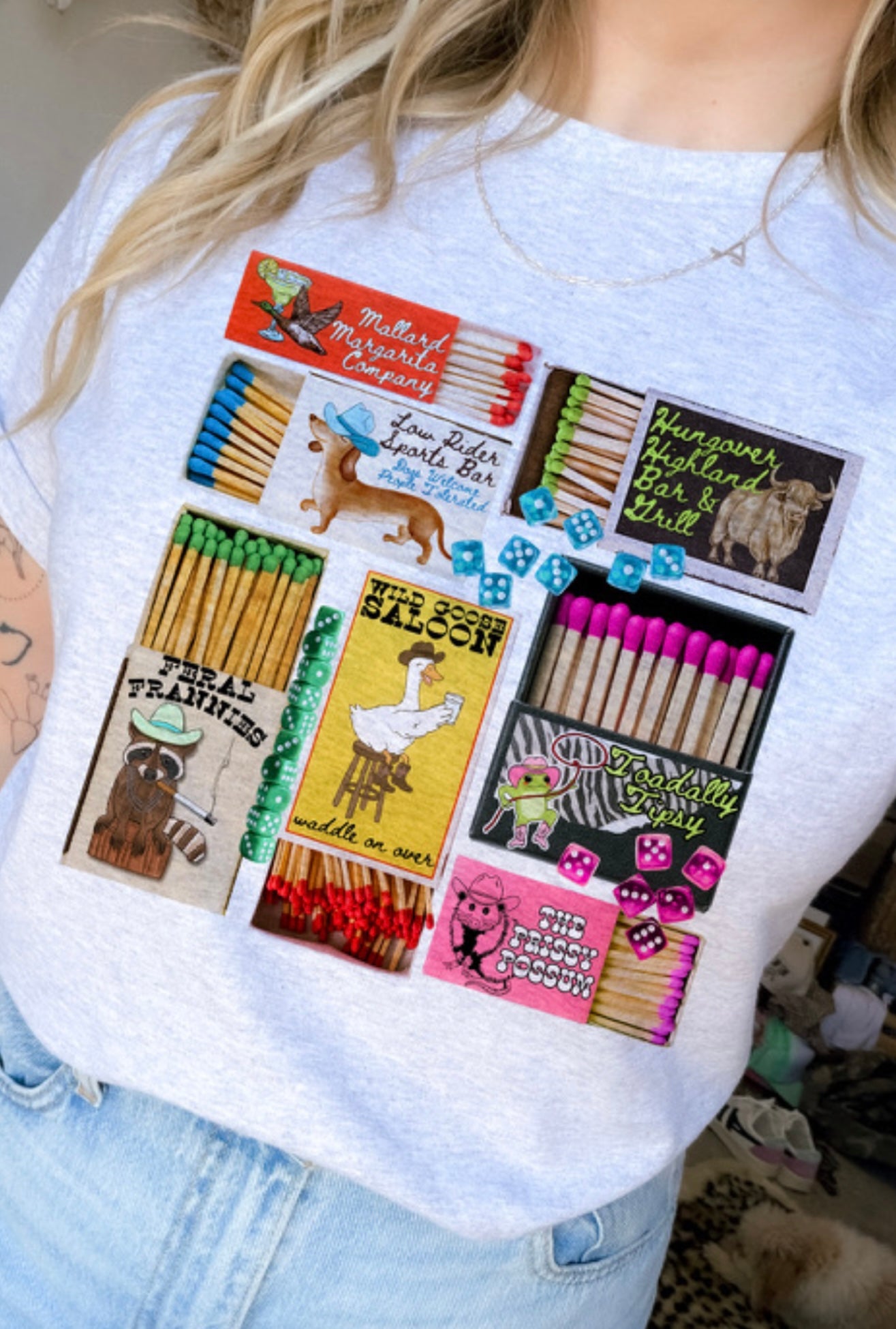 Matchboxes Tee in White