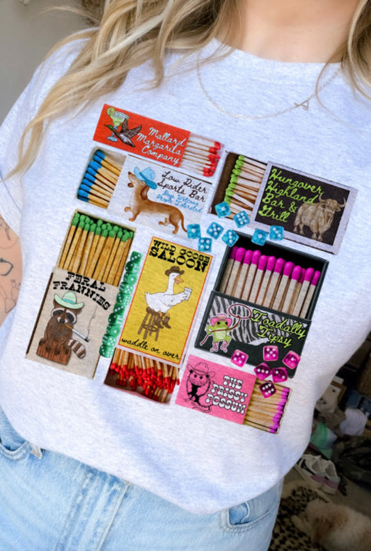 Matchboxes Tee in White